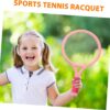 BESPORTBLE 2pcs Cartoon Style Tennis Racket for Fun Outdoor Fitness Equipment Pink Racquet for Playing Ideal for Active Play
