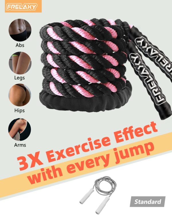 71WjVuf2G4L._AC_SL1500_.jpg Jump Rope 1LB, Weighted Jump Rope for beginners, Heavy Jump Ropes for Fitness, Total Body Workouts, Weight Loss, Strength Training, Compact Skipping Rope for Home Gym Workout Equipment