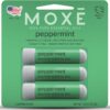 MOXĒ Peppermint Essential Oil Nasal Inhaler, Therapeutic No-Mess Aromatherapy, Cooling, Refreshing, Invigorating, Uplifts Mood and Positivity, Pure and Undiluted, Made in USA (3 Pack)`