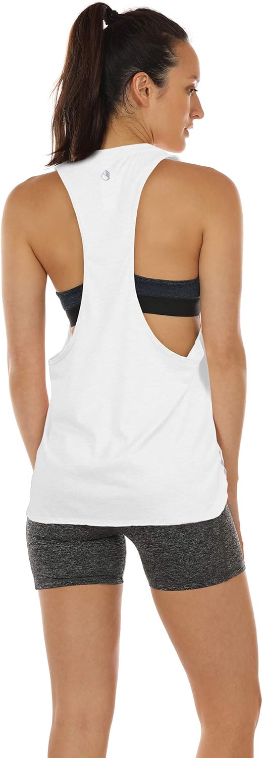 icyzone Women's Racerback High Neck Workout Athletic Yoga Muscle Tank Tops
