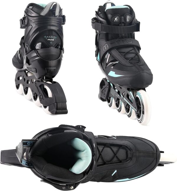 Men's Adult Inline Skate - Micro Delte High Performance Roller Skates Blades for Men, Indoor Outdoor and Fitness Black