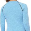 3-4 Pack Dry Fit Long Sleeve Tshirt for Women Moisture Wicking Long Sleeve Tee Outdoor Compression Running Workout Tops
