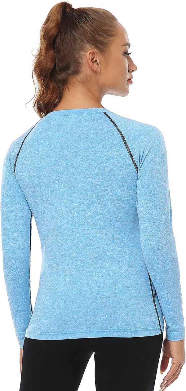3-4 Pack Dry Fit Long Sleeve Tshirt for Women Moisture Wicking Long Sleeve Tee Outdoor Compression Running Workout Tops
