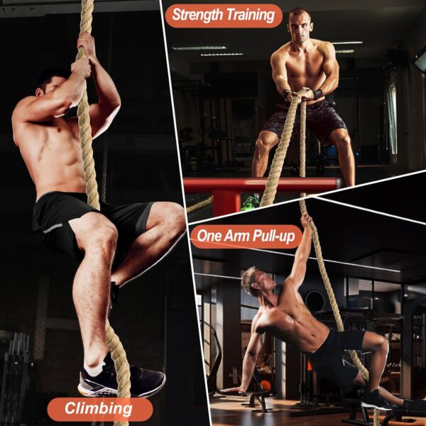 Climbing Rope 1.5" Diameter Gym Climbing Rope for Adults,20FT,25FT,30FT Length Strength Training Workout Climbing Rope,Physical Education Fitness Equipment, Home Workout
