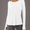 Bestisun Long Sleeve Yoga Workout Tops Lightweight Thumbhole Shirts Athletic Wear for Women