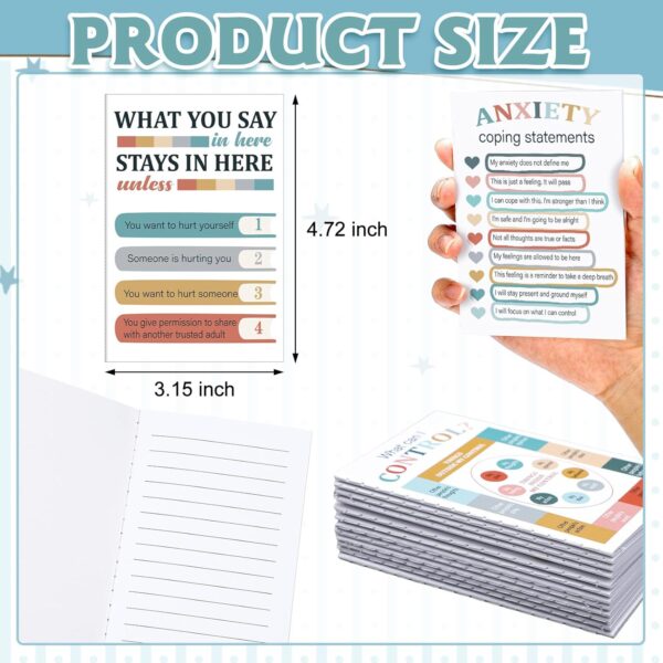 Fumete 24 Pcs Mini Mental Health Notepads Bulk Positive Affirmation Notebooks Inspirational Quote Memo Pads Motivational Encouragement Notepads for Women Men Mental Health Awareness Gifts