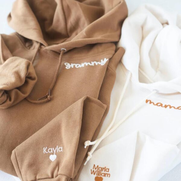 Custom Embroidered Hoodie for Couples Gifts, Personalized Boyfriend Girlfriend Sweatshirts