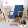 Floor Pillow - Square Large Cushions for Adults, Pillows Seating for Meditation, Yoga, Luxurious Chenille Tufted, Perfect for Bench/Chair Cushion – Navy, 22x22x4 Inch