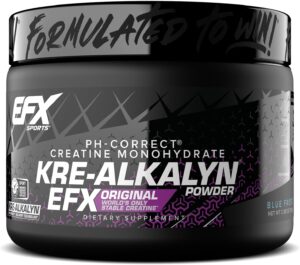 EFX Sports Kre-Alkalyn EFX Powder | pH Correct Creatine Monohydrate Powder Supplement | Strength, Muscle Growth & Performance | 55 Servings (Blue Frost)