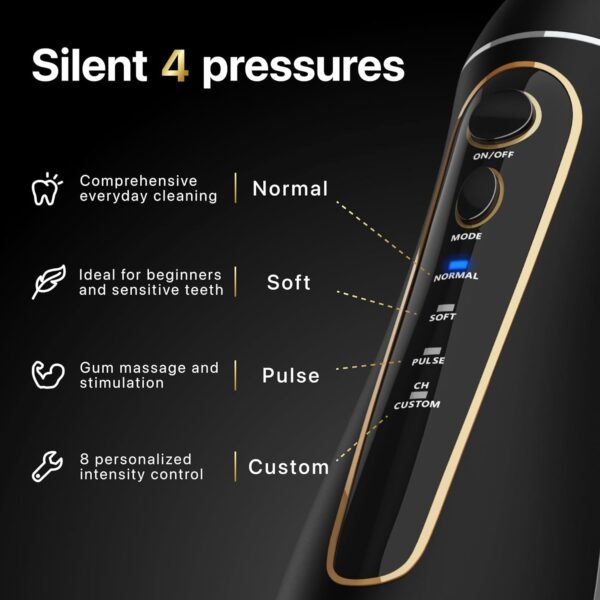 Oralfree Water Dental Flosser Teeth Pick - Cordless Portable Floss Picks Rechargeable Travel Pik Irrigation Cleaner IPX7 Waterproof Oral Irrigator Electric Flossing Machine for Home Teeth Cleaning