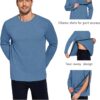 Deyeek Micro Fleece Post Shoulder Surgery Recovery Shirts For Men Chemo Port Access Shirt Snap Full Tear Away Long Sleeve