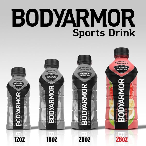 BODYARMOR Sports Drink Sports Beverage, Blackout Berry, Coconut Water Hydration, Natural Flavors With Vitamins, Potassium-Packed Electrolytes, Perfect For Athletes, 28 Fl Oz (Pack of 12)