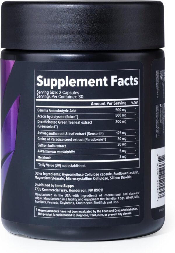 InnoSupps Night Shred™ GLP-1 | Nighttime Fat-Burner + Sleep Support | Appetite, Metabolism & Stress Support | Akkermansia + Ashwagandha | 60 Capsules. 30 Servings.
