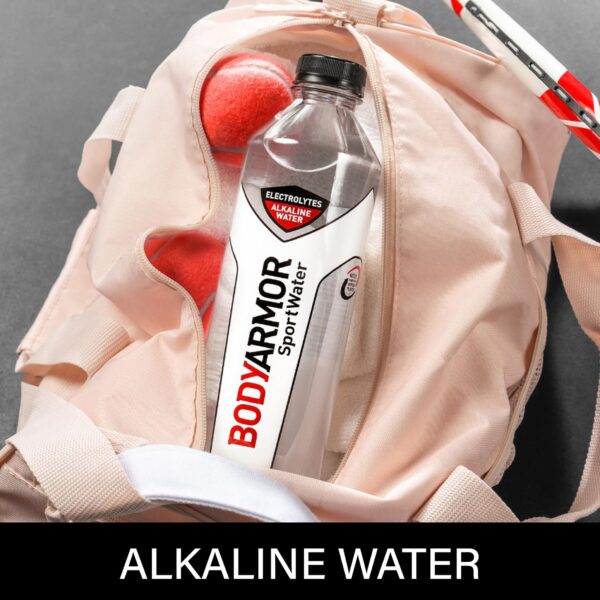 BODYARMOR SportWater Alkaline Water, Superior Hydration, High Alkaline Water pH 9+, Electrolytes, Perfect for your Active Lifestyle, 1 Liter (Pack of 12)