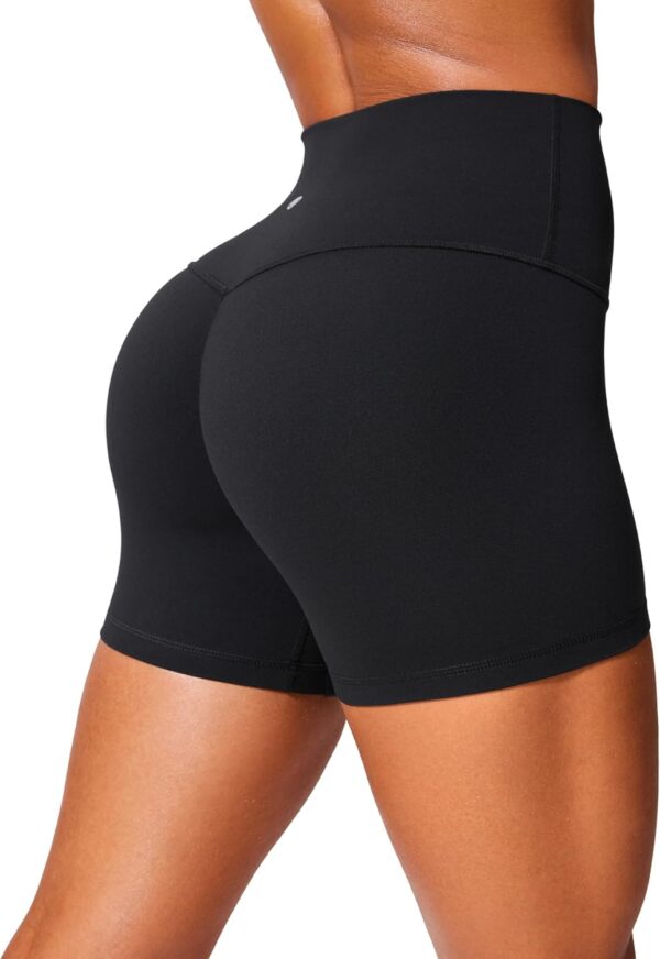 CRZ YOGA Womens Butterlift High Waist Scrunch Butt Biker Shorts 4 Inches - No Front Seam Workout Yoga Gym Booty