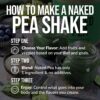 Naked Pea - 5LB 100% Pea Protein Powder from North American Farms - Unflavored Vegan Pea Protein Isolate - Plant Protein Powder, Easy to Digest - 76 Servings