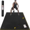 CAMBIVO Large Exercise Mats for Home Workout, 6' x 4' x 7 mm Extra Thick Workout Mats for Home Gym, Gym Mats for Jump Rope, Weights, Cardio, Fitness, Shoe-Friendly