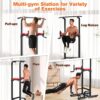 RELIFE REBUILD YOUR LIFE Power Tower Pull Up Bar Dip Station for Home Gym Adjustable Height Strength Training Workout Equipment