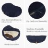 Round Zafu Meditation Cushion, D=15" H=5.5" Zabuton Meditation Pillow, Yoga Bolster/Pillow, Floor seat, Zippered Organic Cotton Cover, Natural Buckwheat, Kneeling Pillow - Grey