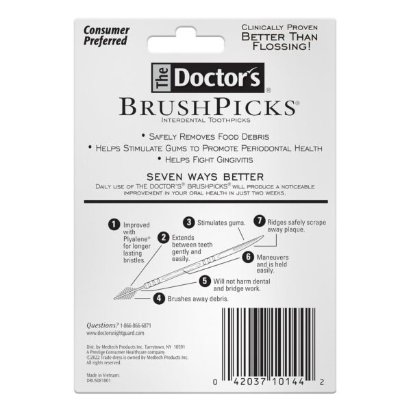 The Doctor's BrushPicks Interdental Toothpicks, 275 Picks