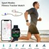 Luoba Smart Watches for Men, 1.69'' Answer/Make Call Android Smartwatch Activity Fitness Tracker with Heart Rate Sleep Monitor Calorie Step Counter Digital Fitness Watch Compatible Android iOS, Blue