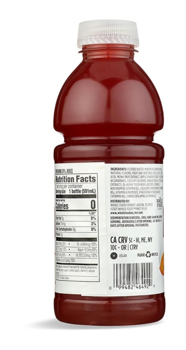 365 By Whole Foods Market, Water Nutrient Fruit Punch Potassium No Calorie, 20 Fl Oz