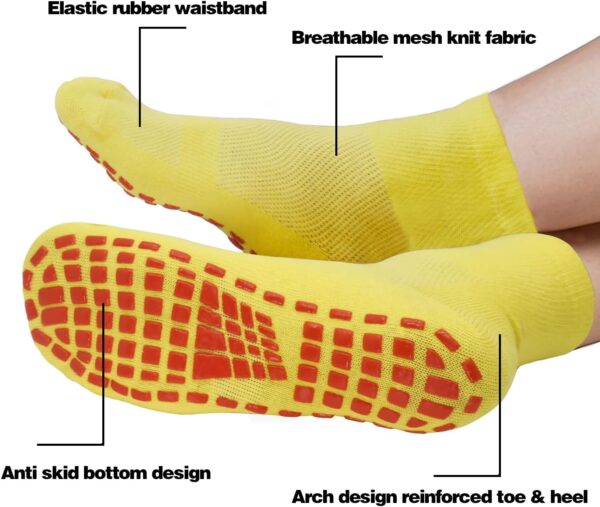 SkiBeaut 10 Pairs Anti Skid Women Socks Non Slip Yoga Grips Socks Gripper Pilates Ballet Barre Slipper Sticky Socks