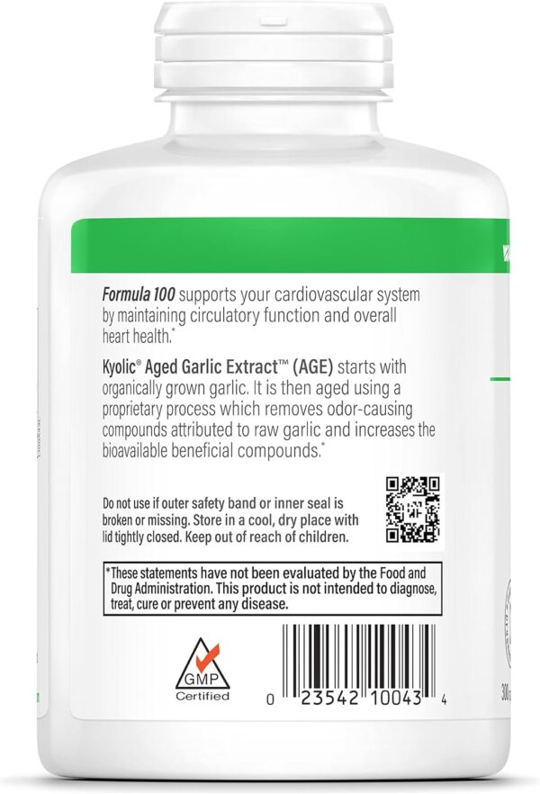 Kyolic Aged Garlic Extract Formula 100, 300 Capsules