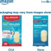 Amazon Basic Care Advanced Fast Healing Hydrocolloid Gel Bandages, 0.83 x 1.65 inches Adhesive Pads (20 Count)