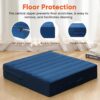 Floor Pillow - Square Large Cushions for Adults, Pillows Seating for Meditation, Yoga, Luxurious Chenille Tufted, Perfect for Bench/Chair Cushion – Navy, 22x22x4 Inch