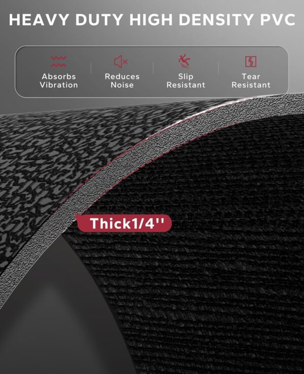 71XsmHePZuL._AC_SL1500_.jpg HAPBEAR 2.5x5/3x6/3x7ft Exercise Equipment Mat, Treadmill, Elliptical, Rowing Machine, Peloton Bike Mat for Hardwood Floors, Carpet - Weight Bench Pad Fitness Gym Equipment Mat