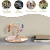 INNOLITES 7 Chakra Crystal Tree and Buddha Statue Set, Yoga Meditation Decor, Money Tree and Buda Statue for Home Living Room Office Shelf Decor Wealth and Luck