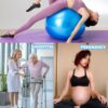 AURUZA Pilates Grip Socks for Women Non Slip Skid Yoga Socks with Grips Straps for Ballet Dance Workout Gripper Socks