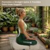 Syrinx Meditation Cushion - Organic Buckwheat Hull-Filled Cushion with Wedge Blocks, Perfect for Yoga, Meditation, Zen Practice, and Posture Support