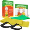 Chair Exercises for Seniors - Two Resistance Bands, Handles, and Printed Exercise Guide. Adjustable Fitness Equipment for Seniors, Elderly Home. Occupational & Physical Therapy Aids