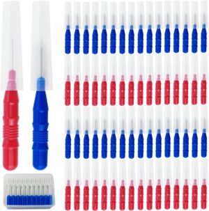 GXXMEI 250PCS Braces Dental Brush Flosser for Cleaner Interdental Brush Toothpick Dental Tooth Flossing Head Oral Dental Hygiene Toothpick Cleaners Cleaning Tool