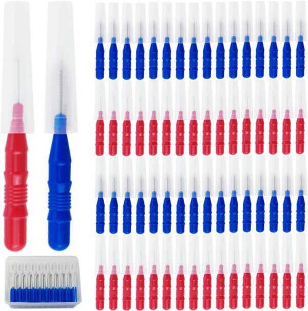 GXXMEI 250PCS Braces Dental Brush Flosser for Cleaner Interdental Brush Toothpick Dental Tooth Flossing Head Oral Dental Hygiene Toothpick Cleaners Cleaning Tool