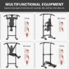 soges Power Tower Pull Up Bar Station, Free Standing Pull Up Rack Dip Station for Home Gym, Height Adjustable Home Strength Training Fitness Workout Equipment