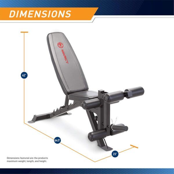 71YTNEsc1L._AC_SL1500_.jpg Marcy Adjustable Weight Bench w/Dual Leg Developer for Home Gym Workouts