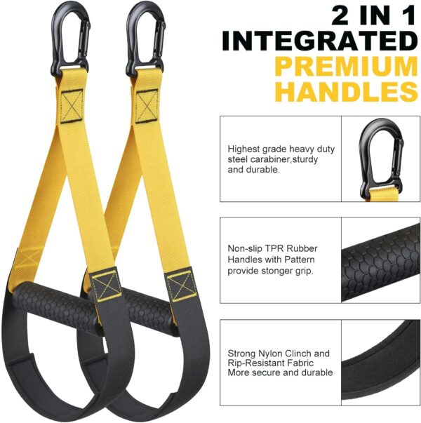 71YjS4Wh5CL._AC_SL1500_.jpg Home Resistance Training Kit, Extension Strap Door Anchors,Powerlifting Strength Workout Straps Full Body Complete Home Gym Body Core Exercise