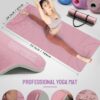 1/3 Yoga Mat Thick, Yoga Set for Beginners Include High Density Yoga Mat with Multi-loops Yoga Strap, Yoga Blocks, Booty Resistance Band Set, Door Anchor, Carring Bag & Strap