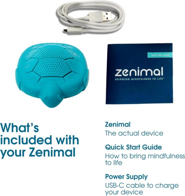 Zenimal Kids Meditation Audio Player - Patented Screen-Free Mindfulness Device with 9 Audio Meditations and 60 Minutes of Soothing Sounds and Music, Teal