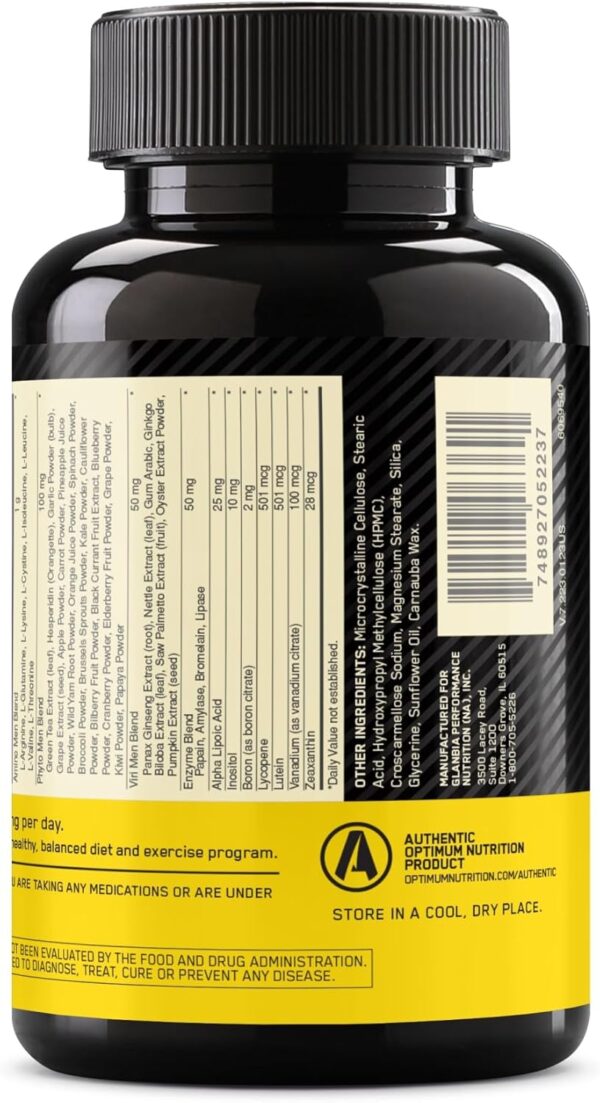 Optimum Nutrition Opti-Men, Vitamin C, Zinc and Vitamin D, E, B12 for Immune Support Mens Daily Multivitamin Supplement, 90 Count (Packaging May Vary)