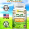 aSquared Nutrition Pure Colon Cleanse for Weight Loss - 120 Capsules, Max Strength, Natural Colon Detox Cleanser, Colon Cleansing Diet Supplement Blend for Digestive Health, Diet Pills for Men & Women