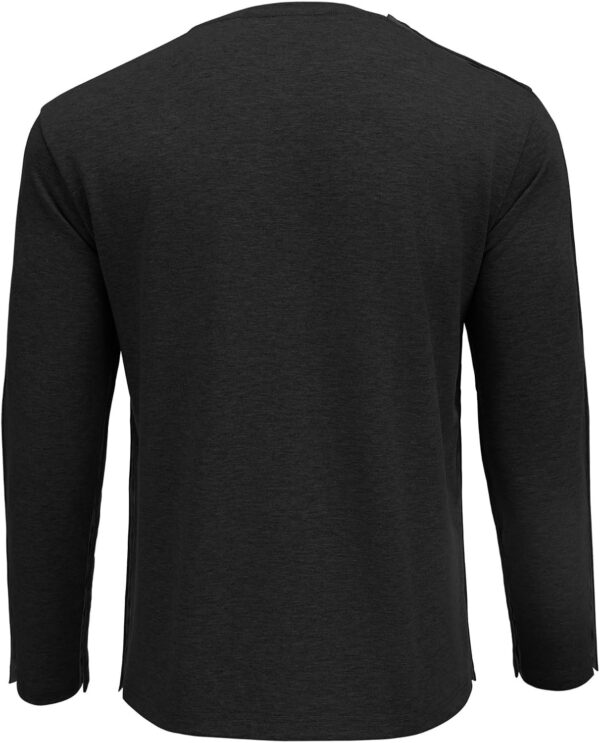 Deyeek Micro Fleece Post Shoulder Surgery Recovery Shirts For Men Chemo Port Access Shirt Snap Full Tear Away Long Sleeve