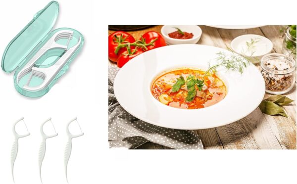 Flosser Dispenser Dental Floss Case Travel Floss Professional Toothpicks Sticks with Travel Case Superfine Floss Picks Dental Picks for Teeth Cleaning