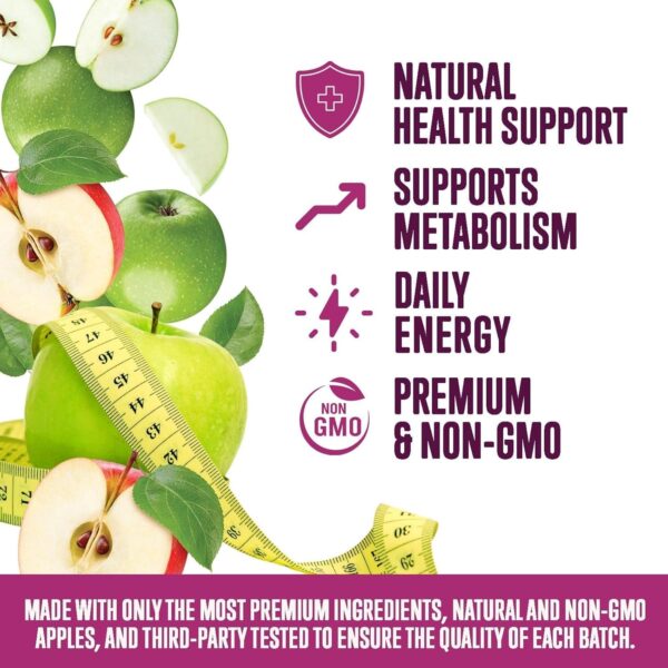 Apple Cider Vinegar Gummies 1000mg for Detox & Cleanse, ACV Gummy Vitamin B12 for Digestion Metabolism & Immune Health Support, Natural Apple Raspberry Flavor, Gluten Free & Vegan - 120 Gummies