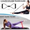 Resistance Bands Set 17pcs, Resistance Band, Exercise Bands Fitness Workout with Wide Handles, Door Anchor, Steel Clasp, Carry Bag, Ankle Straps for Home Gym Outdoor Travel
