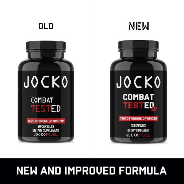 Jocko Fuel Test Booster for Men - Natural Endurance, Stamina, & Strength Booster - Muscle Builder for Men & Nitric Oxide Support with Ginger Root, Shilijat, & Tongkat Ali, 120ct (30 Servings)