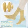 Pilates Socks with Grips for Women,3 Pairs Cotton Non Slip Yoga Crew Socks for Barre, Ballet, Dance, Workouts